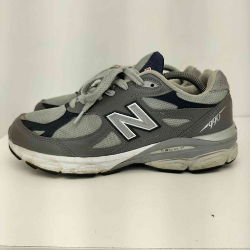 ニューバランス NEW BALANCE 990V3 Gray/Navy メッシュ ローカットスニーカー メンズ  27cm